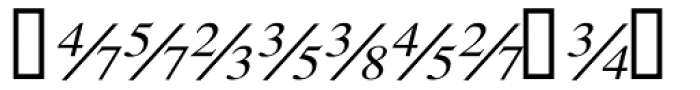 Ti Fractions Italic Font UPPERCASE