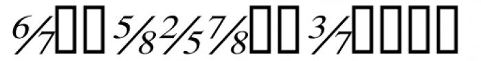Ti Fractions Italic Font LOWERCASE