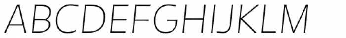 Tikal Sans ExtraLight Italic Font UPPERCASE