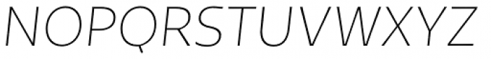 Tikal Sans ExtraLight Italic Font UPPERCASE
