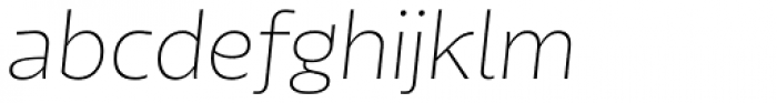 Tikal Sans ExtraLight Italic Font LOWERCASE