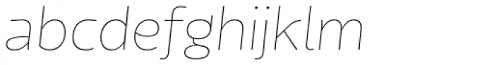 Tikal Sans Thin Italic Font LOWERCASE
