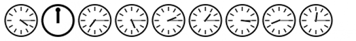 Time Clocks Font OTHER CHARS