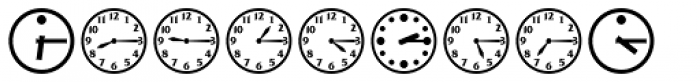 Time Clocks Font UPPERCASE