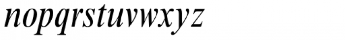 Times New Roman MT Std Cond Italic Font LOWERCASE