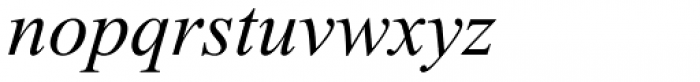 Times New Roman OS Italic Font LOWERCASE