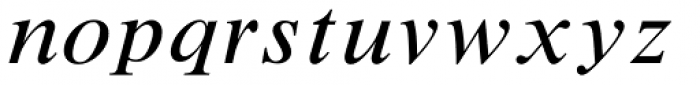 Times New Roman Small Text Std Italic Font LOWERCASE