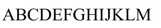 Times New Roman WGL Regular Font UPPERCASE