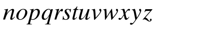 Times Ten Paneuropean Italic Font LOWERCASE