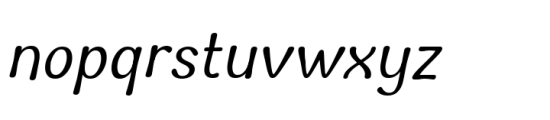 Tinta Oblique Variable Font LOWERCASE