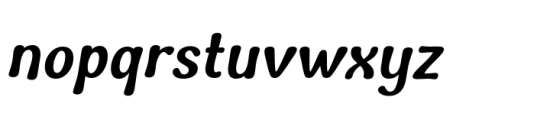 Tinta Semi Bold Oblique Font LOWERCASE