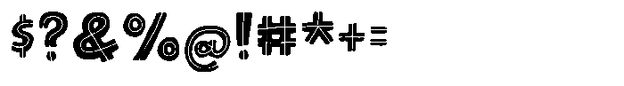 Tiny Words Inline Font OTHER CHARS