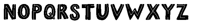Tiny Words Inline Font UPPERCASE