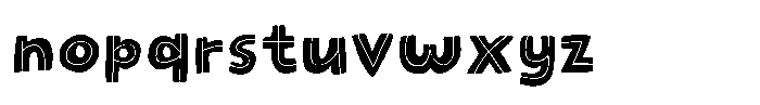 Tiny Words Inline Font LOWERCASE