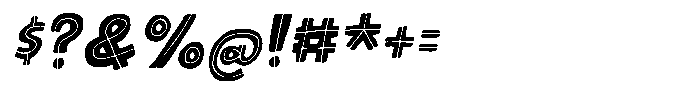 Tiny Words Italic Inline Font OTHER CHARS