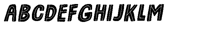 Tiny Words Italic Inline Font UPPERCASE