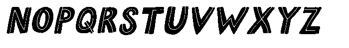 Tiny Words Italic Inline Font UPPERCASE