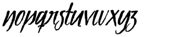 Tipbrush Script Slanted Font LOWERCASE