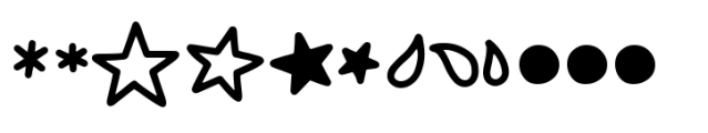Tippy Tappy Type Dingbats Font LOWERCASE
