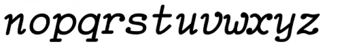 TiredOfCourier Bold Italic Font LOWERCASE