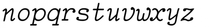 TiredOfCourier Italic Font LOWERCASE