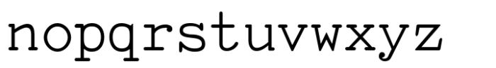 TiredOfCourier Regular Font LOWERCASE
