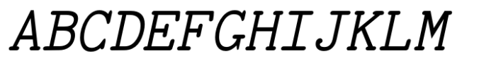 TiredOfCourier SemiBold Italic Font UPPERCASE