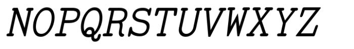TiredOfCourier SemiBold Italic Font UPPERCASE