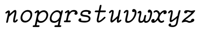 TiredOfCourier SemiBold Italic Font LOWERCASE