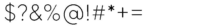 Tirion Rounded Thin Font OTHER CHARS