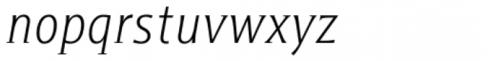 Titla Cond Light Italic Font LOWERCASE