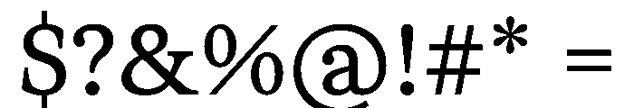 TimezUpright ReadableRegular Instance Font OTHER CHARS