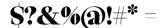 TimezUpright StrangeBold Instance Font OTHER CHARS