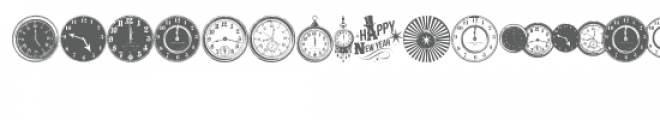 time dingbat font Font UPPERCASE