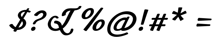 Timeno-BoldItalic Font OTHER CHARS