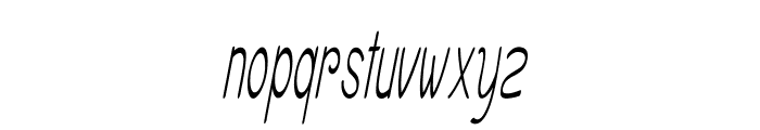 Timid-ExtracondensedItalic Font LOWERCASE