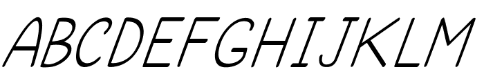 Timid-Italic Font UPPERCASE
