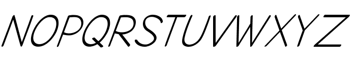 Timid-Italic Font UPPERCASE