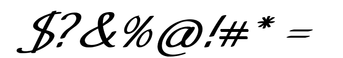 Tinsel-BoldItalic Font OTHER CHARS