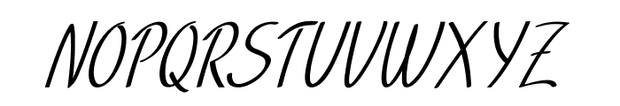Tinsel-CondensedItalic Font UPPERCASE