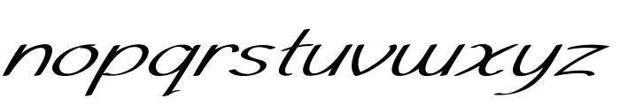 Tinsel-ExpandedItalic Font LOWERCASE
