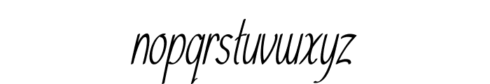 Tinsel-ExtracondensedItalic Font LOWERCASE