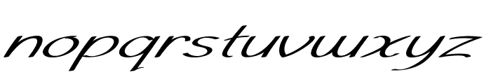 Tinsel-ExtraexpandedItalic Font LOWERCASE