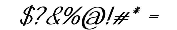 Tiptoe-BoldItalic Font OTHER CHARS