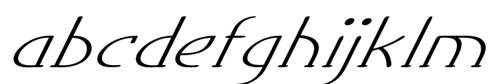 Tiptoe-ExpandedItalic Font LOWERCASE