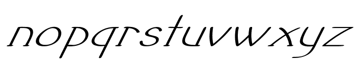 Tiptoe-ExpandedItalic Font LOWERCASE