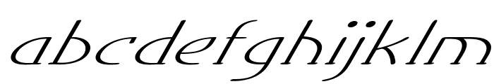 Tiptoe-ExtraexpandedItalic Font LOWERCASE