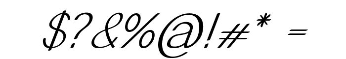 Tiptoe-Italic Font OTHER CHARS
