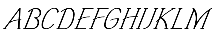 Tiptoe-Italic Font UPPERCASE