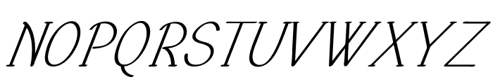 Tiptoe-Italic Font UPPERCASE